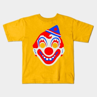 Vintage Halloween Clown Mask Kids T-Shirt